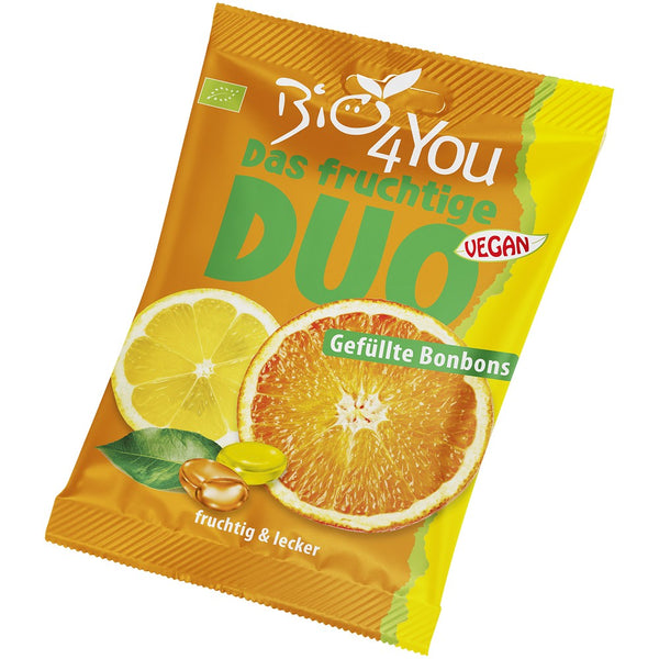 Bomboabe bio duo cu portocala si lamaie, 75g
