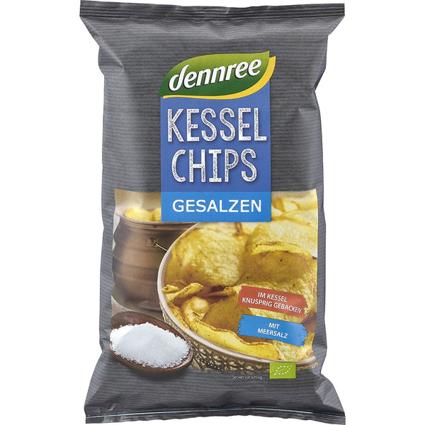 Chipsuri bio de cartofi cu sare, 125 g