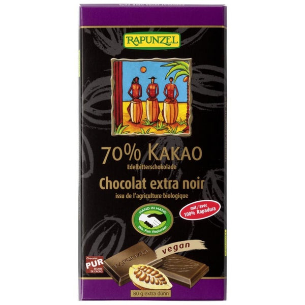 Black Friday - Reduceri Ciocolata bio amaruie 70% cacao HIH, 80g Promotie - Bioshops.ro