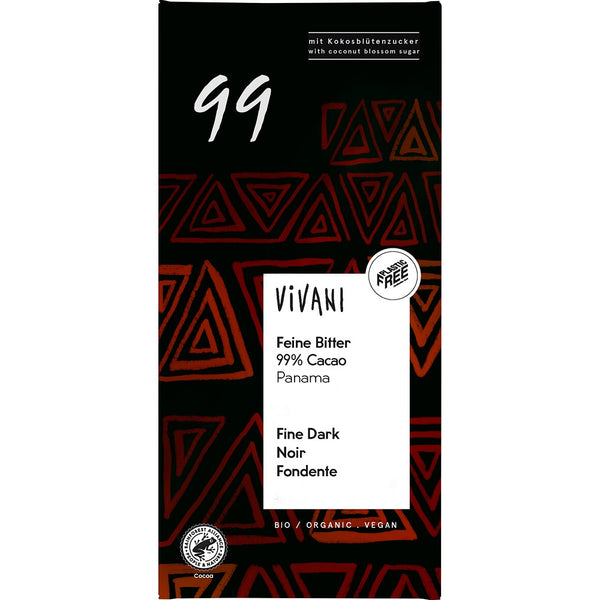Ciocolata amaruie bio cu 99% cacao, 80g