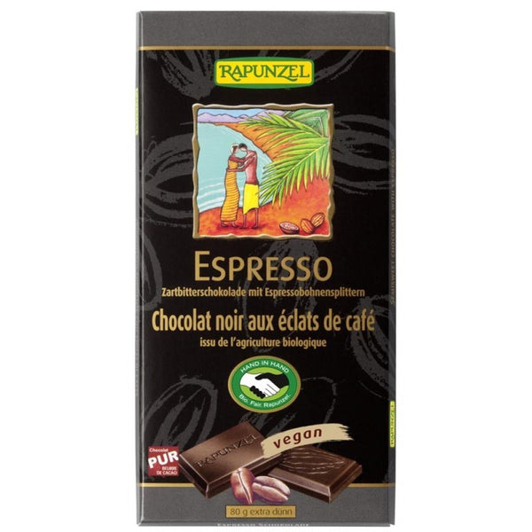 Ciocolata bio amaruie cu espresso si 51% cacao HIH, 80g