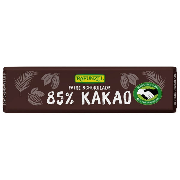 Ciocolata bio amaruie mica 85% cacao HIH, 20g