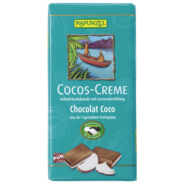 Ciocolata bio cu crema de cocos HIH, 100g