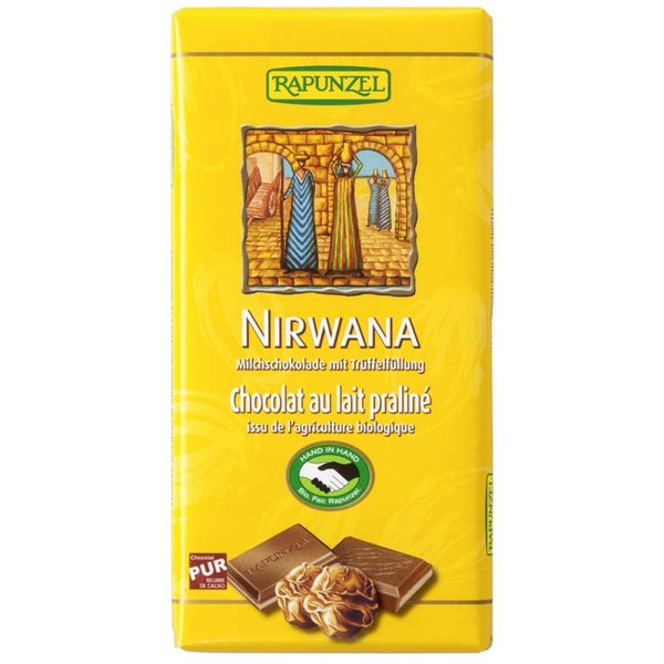 Ciocolata Bio Nirwana cu praline HIH, 100g