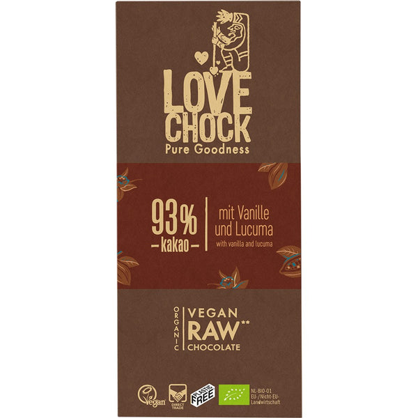 Ciocolata raw vegana bio 93% cacao eco, 70g