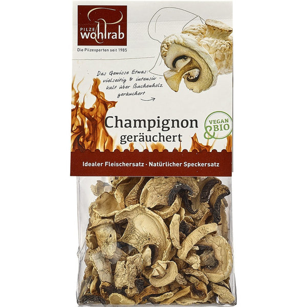 Ciuperci champignon bio deshidratate si afumate, 20g