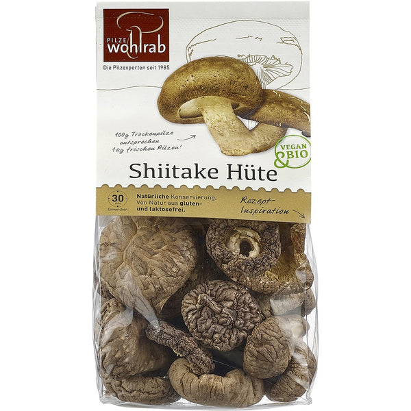 Ciuperci palarii de shiitake bio deshidratate, 40g