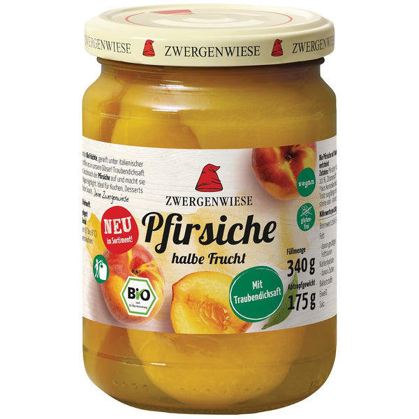 Compot bio de piersici jumatati fara gluten, 340g