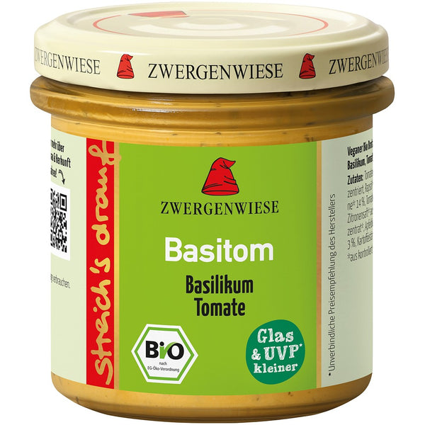 Crema tartinabila Basitom cu busuioc si tomate fara gluten, 135g