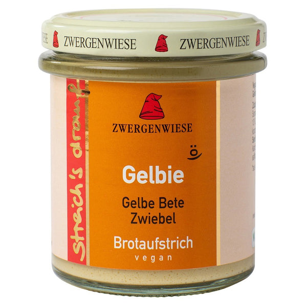 Crema tartinabila vegetala bio Gelbie cu sfecla galbena si ceapa, 160g