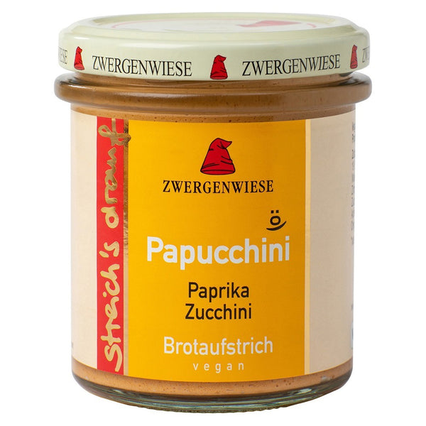 Crema tartinabila vegetala Papucchini cu ardei si zucchini, 160g