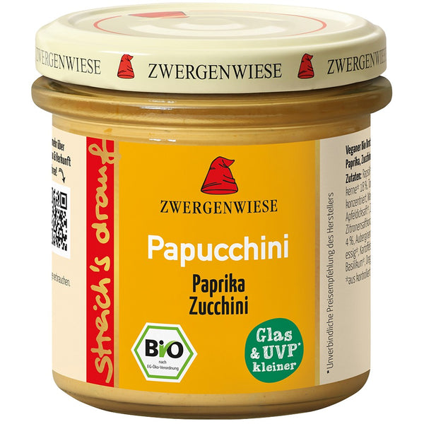 Crema tartinabila vegetala bio Papucchini cu ardei si zucchini, 135g