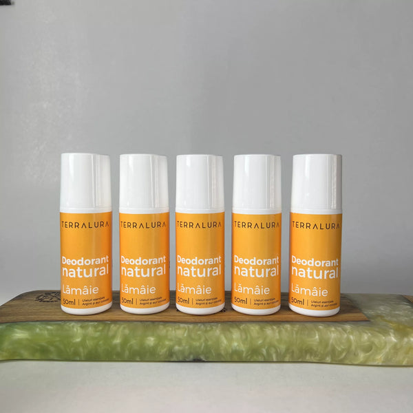 Pachet VEDETĂ Deodorant natural roll-on Lămâie 4+1 CADOU | Terralura