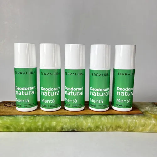 Pachet VEDETĂ Deodorant natural roll-on Mentă 4+1 CADOU | Terralura