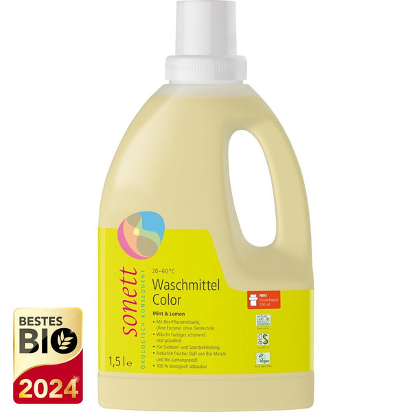 Black Friday - Reduceri Detergent lichid pentru rufe colorate cu menta si lamaie, 1.5L Promotie - Bioshops.ro