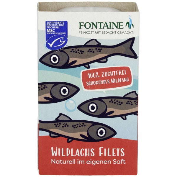 File de somon salbatic in suc propriu, 125g | Fontaine