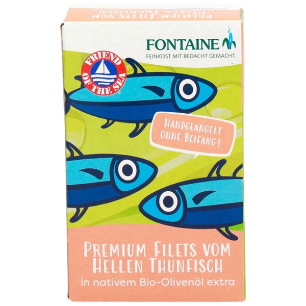 File de ton alb in ulei bio de masline, 120g