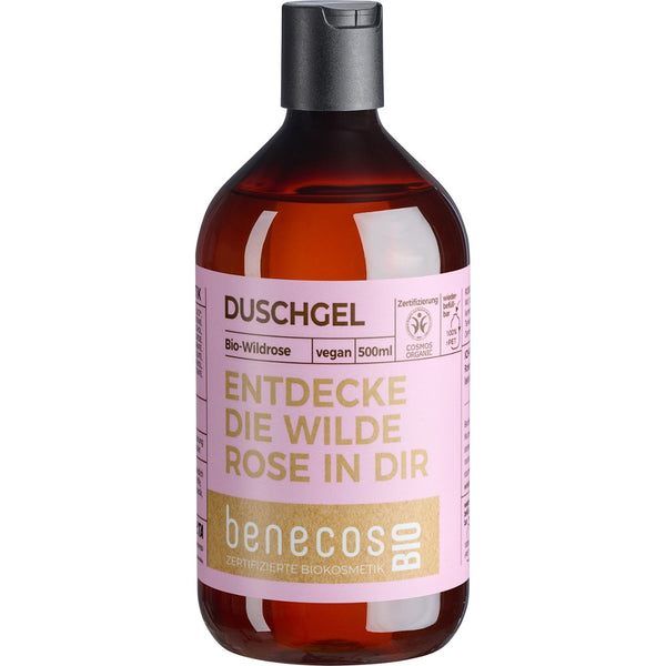 Gel de dus cu trandafir salbatic bio, 500ml
