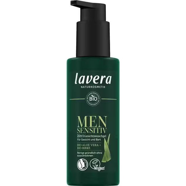 Gel sensitive pentru barbati 2 in 1 pentru spalare a fetei si a barbii, 150ml