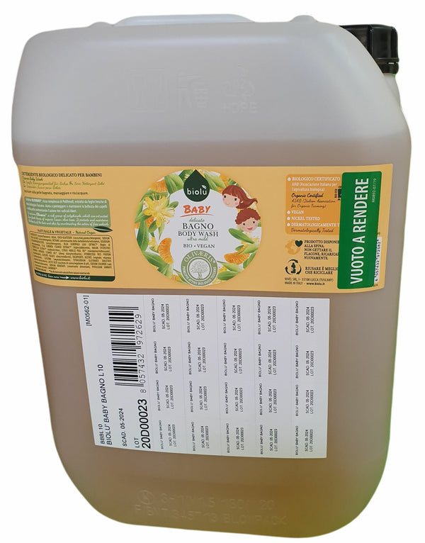 GEL DE DUS ECOLOGIC CU ULEI DE MANDARIN PENTRU COPII 10L