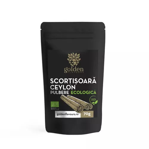 Scorțișoară Ceylon Pulbere 100% Naturală ECO, 70g | Golden Flavours