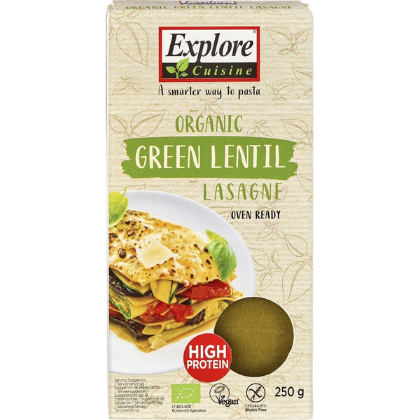 Lasagna din linte verde bio fara gluten, 250g