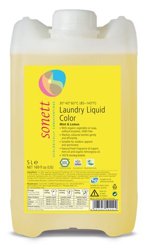 DETERGENT ECOLOGIC LICHID PT. RUFE COLORATE - MENTA SI LAMAIE 5L