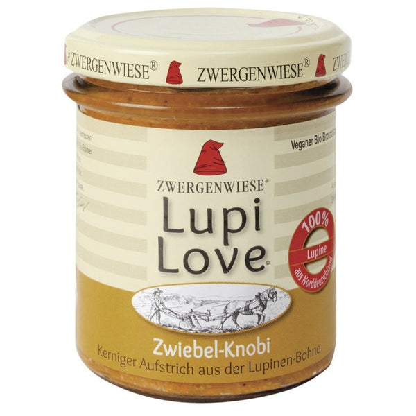 Lupi Love crema tartinabila din lupin cu ceapa si usturoi, 165g