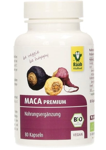 MACA PREMIUM BIO 500MG, 80 CAPSULE VEGANE