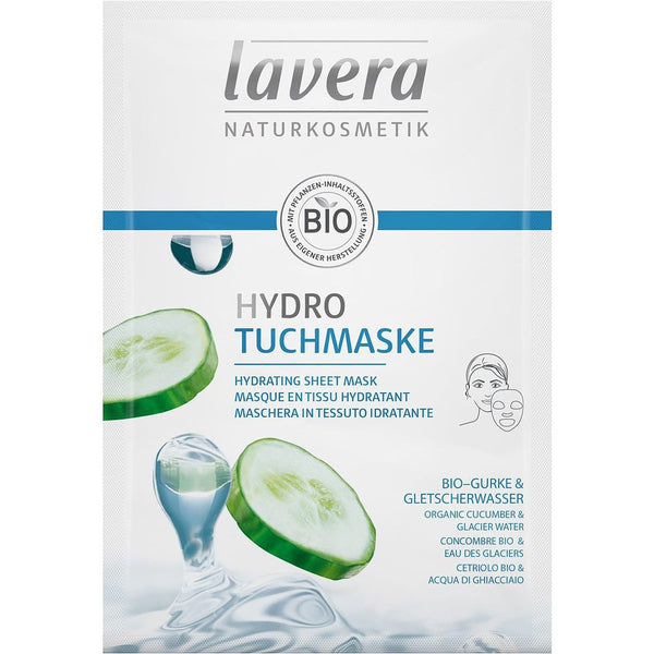 Masca hidratanta pentru fata cu apa glaciara si castravete bio, 21ml