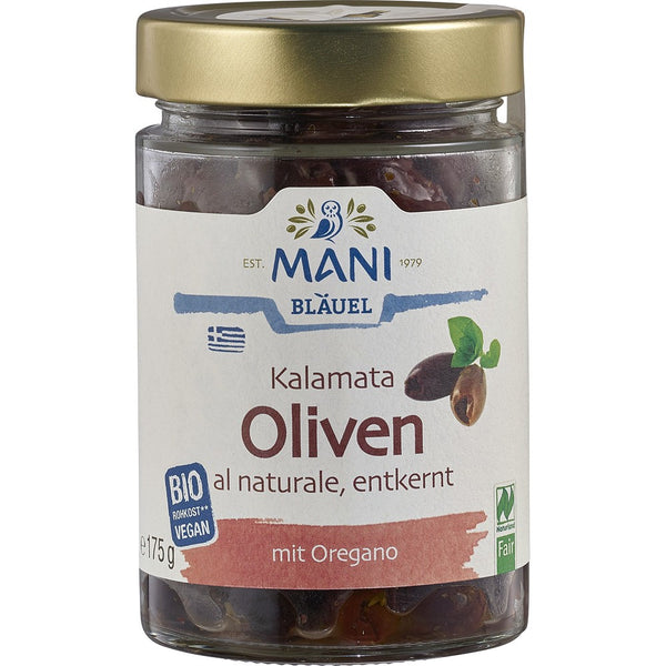 Masline kalamata fara samburi cu oregano raw vegan, 175g