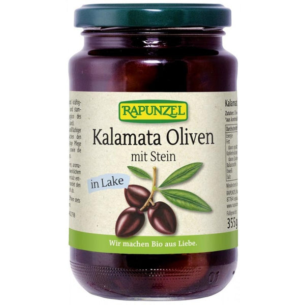 Masline Kalamata bio cu samburi in saramura, 335g