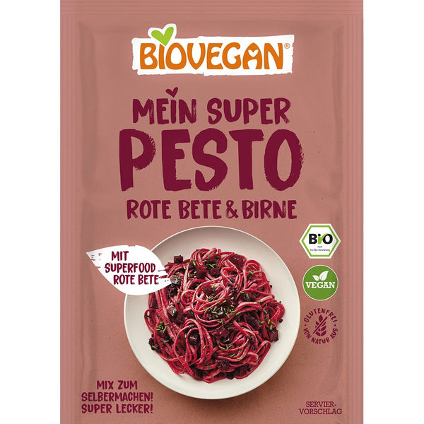 Mix pentru pesto bio cu sfecla rosie si pere fara gluten vegan, 17,5g