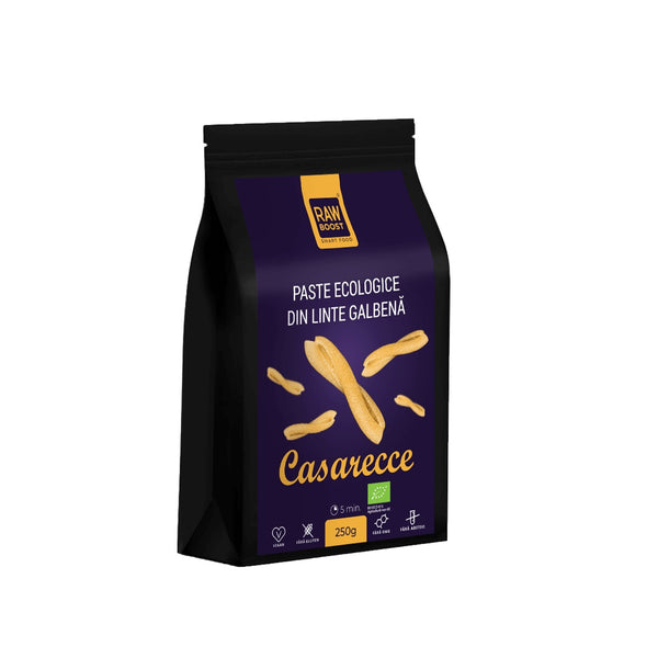 Paste ECO Casarecce din Linte Galbenă, Fără Gluten, 250g | Rawboost