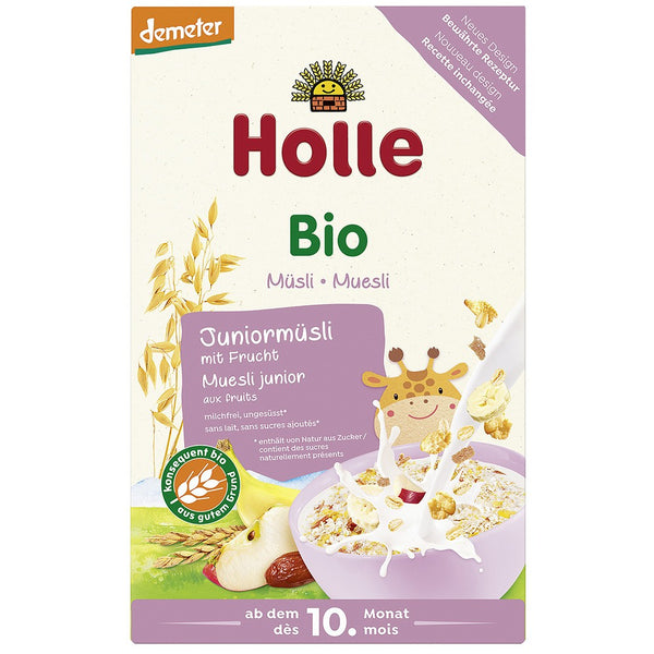 Musli bio junior cu cereale si fructe pentru copii 10 luni, 250g