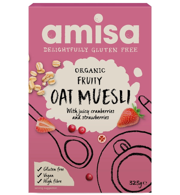 MUESLI CU FRUCTE (MERISOR SI CAPSUNI) SI OVAZ BIO 325G