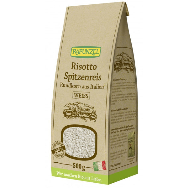 Orez Risotto bio cu bob rotund ascutit alb, 500g