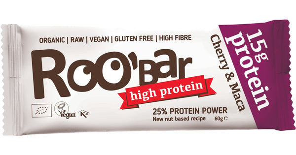 BATON PROTEIC CU CIRESE SI MACA RAW BIO 60G (15G PROTEINE)