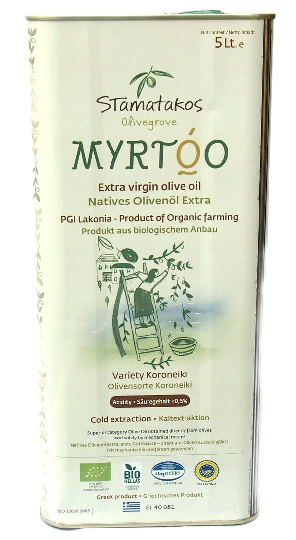 ULEI DE MASLINE EXTRAVIRGIN MYRTOO BIO 5L