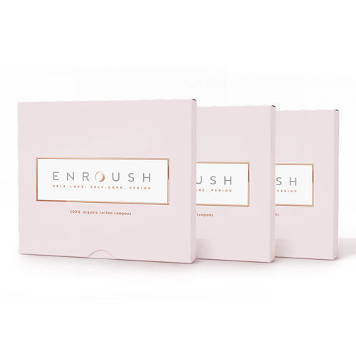 Pachet 3 x Tampoane 100% Organice NORMAL, 16 bucăți | Enroush