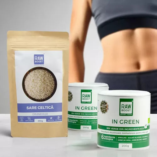 Pachet REVITALIZANT - 2x In Green, Mix Verde ECO Antibalonare + CADOU Sare celtică grunjoasă | Rawboost