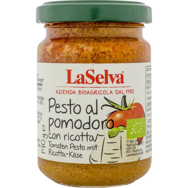 Pesto rosso cu ricotta bio, 140g