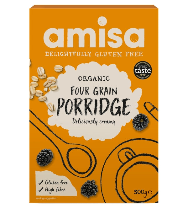 PORRIDGE DIN 4 CEREALE (OVAZ, MEI, AMARANTH, HRISCA) BIO 300G