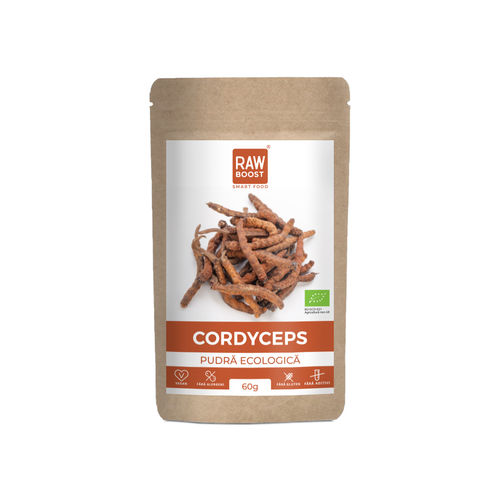 Cordyceps Pudră ECO - Protector Pulmonar, Astm, Pneumonie, 60g | Rawboost