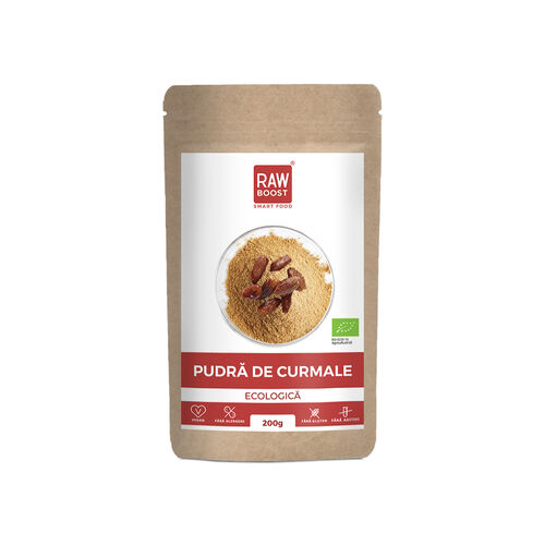 Pudră de Curmale ECO, Îndulcitor Natural, 200g | Rawboost