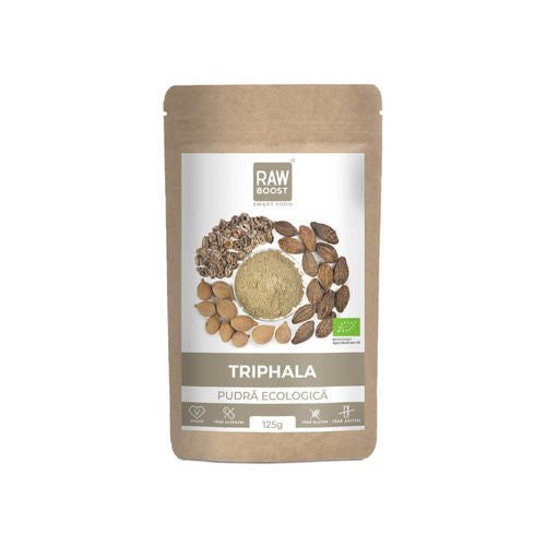 Triphala Pudră ECO - Detoxifiant, Rejuvenativ şi Laxativ Uşor, 125g | Rawboost