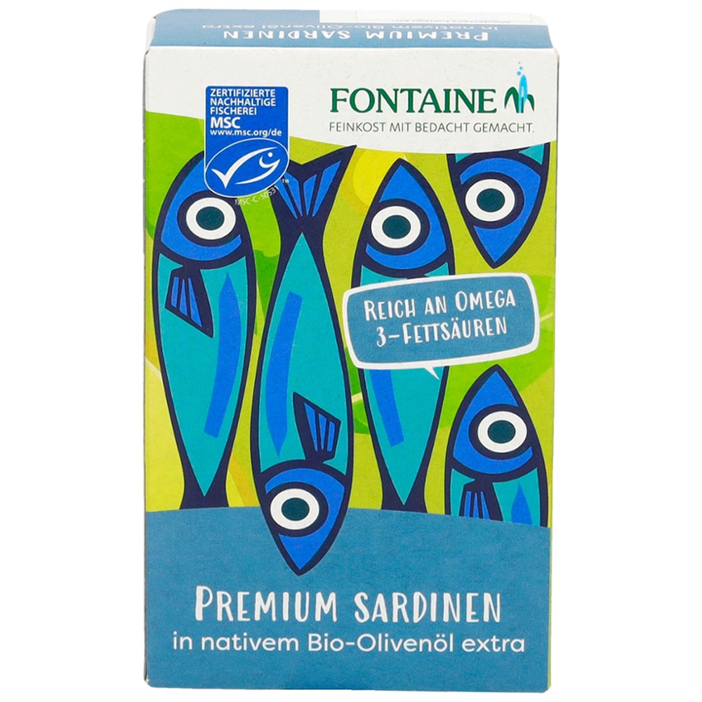 Sardine in ulei bio de masline, 120g