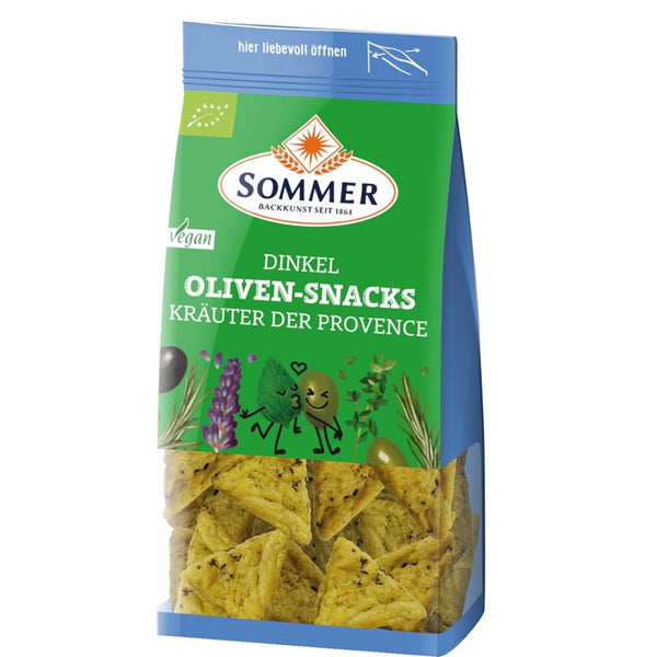 Snack vegan din spelta cu masline si ierburi de provence, 150g