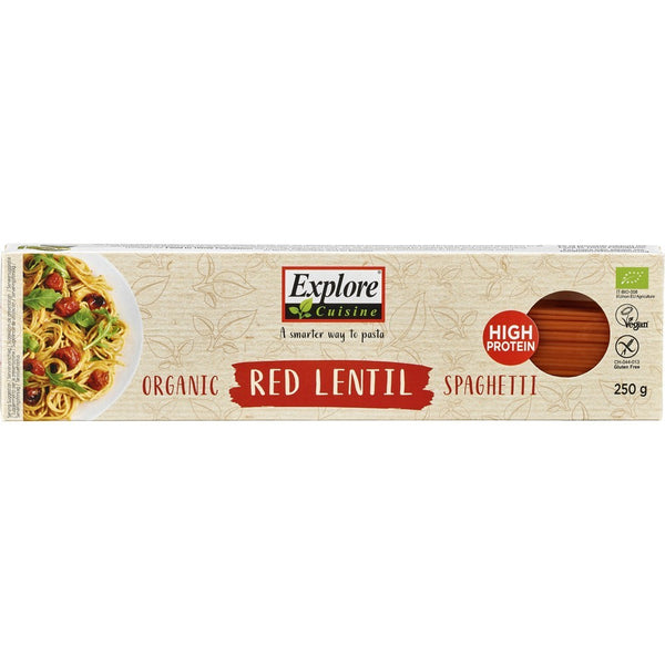 Spaghetti din linte rosie bio fara gluten, 250g