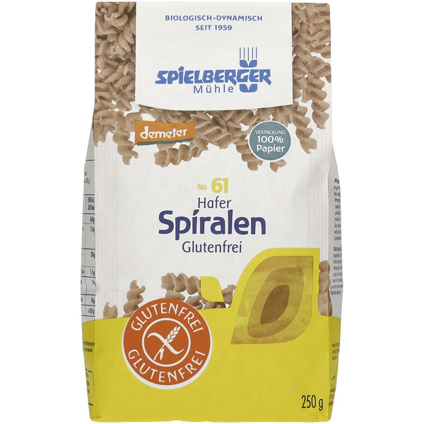 Spirelli bio din ovaz fara gluten, 250g